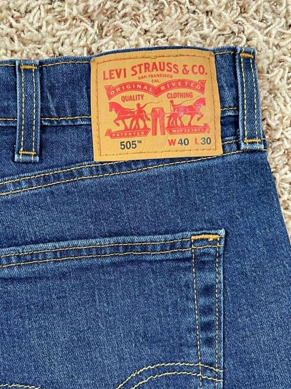 Levi’s Men’s 505 Jeans Dark Blue, Size 40x30 (New)